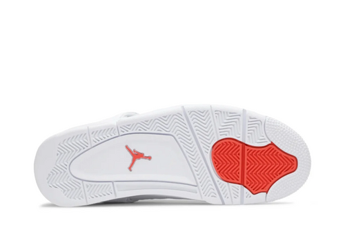 Air Jordan 4 Retro White & Metallic Red Sneakers