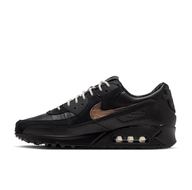 Nike Low-Top Sneakers - Black & Bronze with Cream Laces
