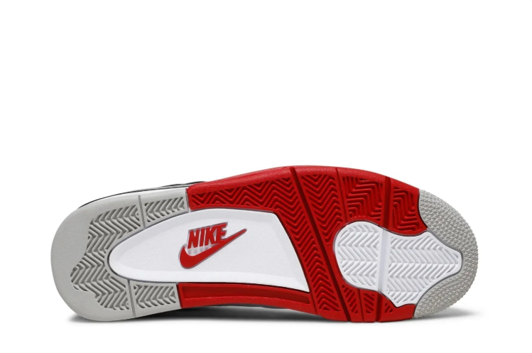 Air Jordan 4 Retro White, Red & Black Sneakers