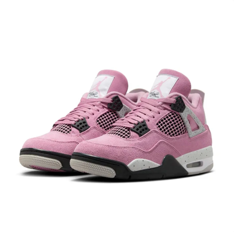 Air Jordan 4 Retro Pink & Grey Sneakers