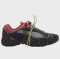 Puma Low-Top Sneakers - Black & Red with Rope Lace Details