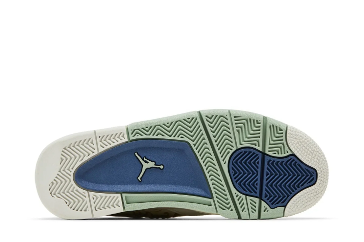 Air Jordan 4 Retro Cream, Mint & Gold Sneakers