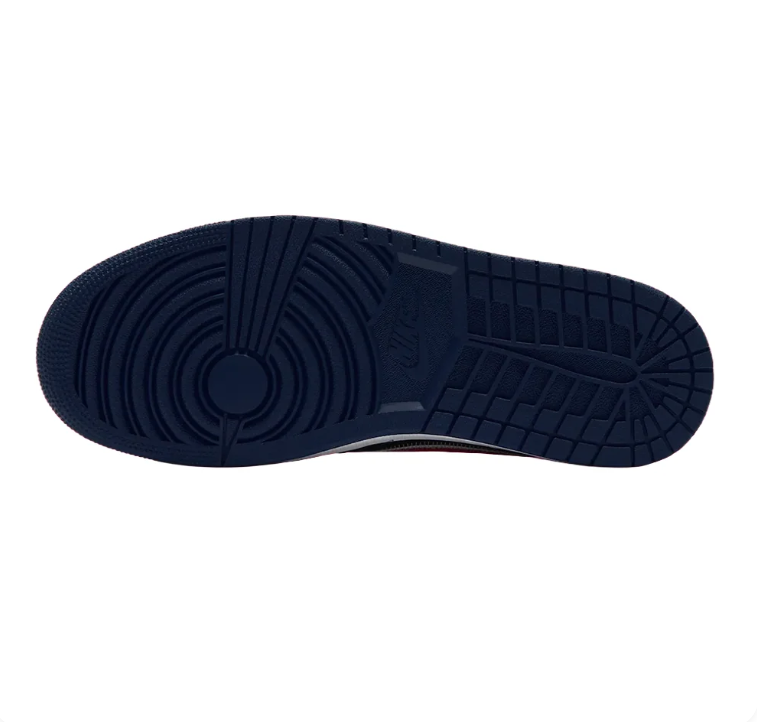 Jordan Low-Top Sneakers - Navy & Red Stitched Swoosh