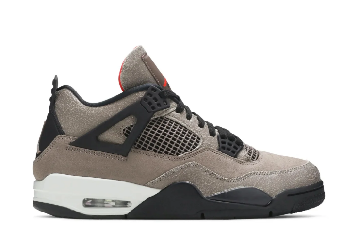 Air Jordan 4 Retro Taupe & Black Sneakers
