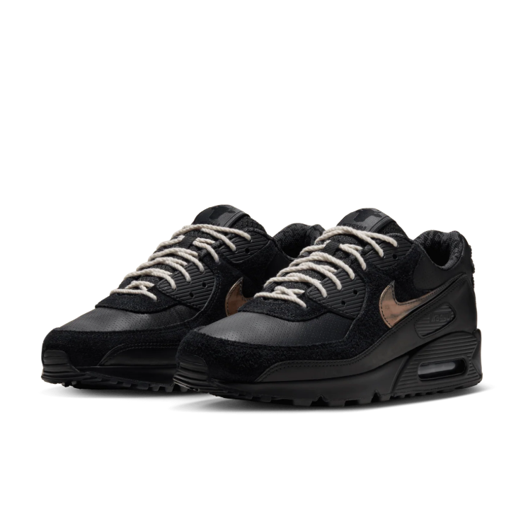 Nike Low-Top Sneakers - Black & Bronze with Cream Laces