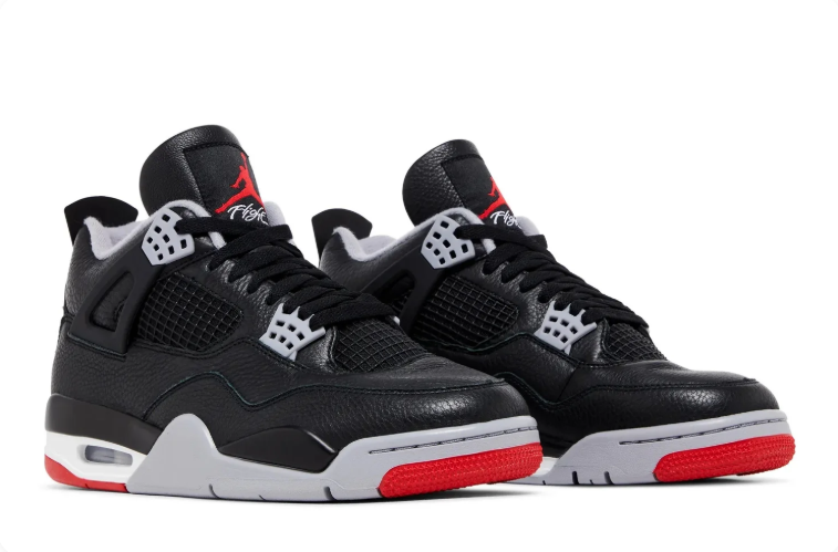 Air Jordan 4 Retro Black & Red Sneakers