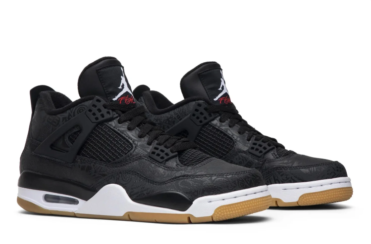 Air Jordan 4 Black / White / Gum Sneakers