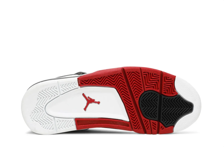 Air Jordan 4 – White, Black & Red Graphic Sneakers