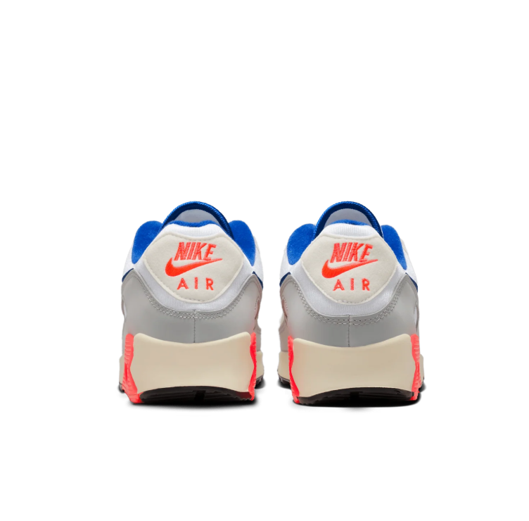 Nike Low-Top Sneakers - White, Grey & Blue with Coral Accents