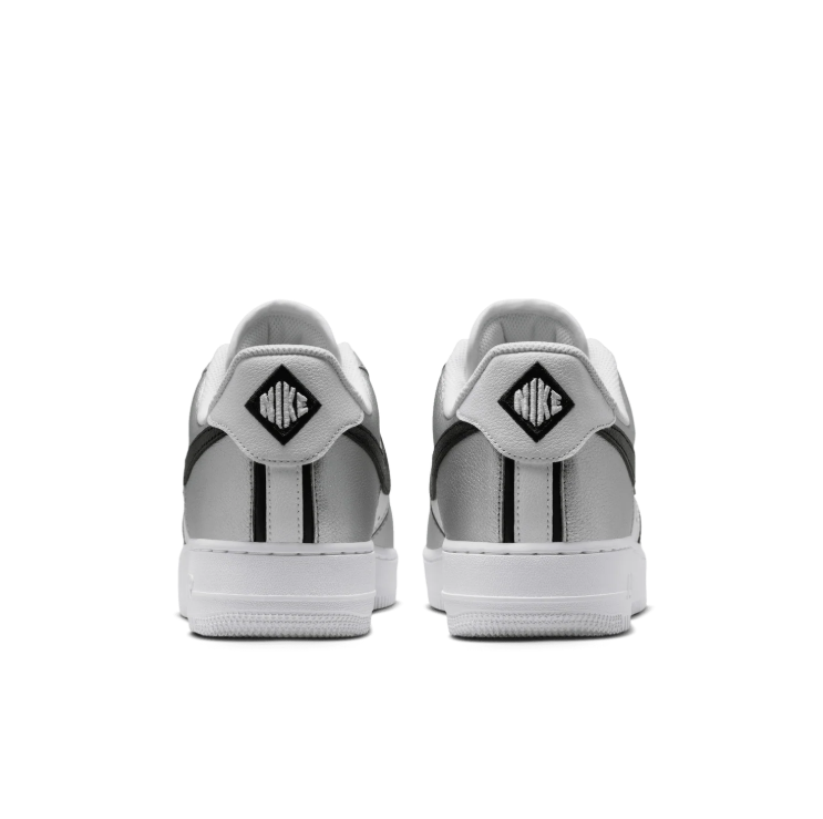 Nike Low-Top Sneakers - White & Metallic Silver with Black Details